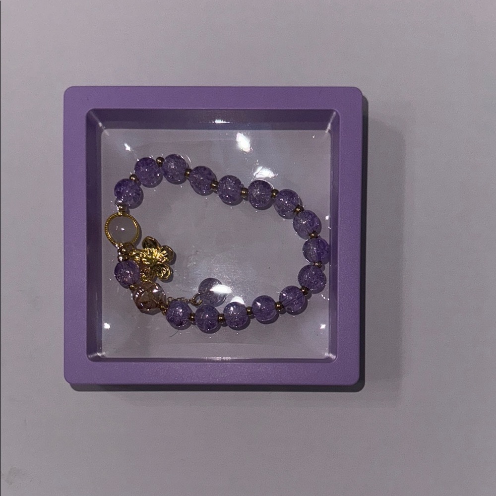 Elegant Purple Beaded Bracelet